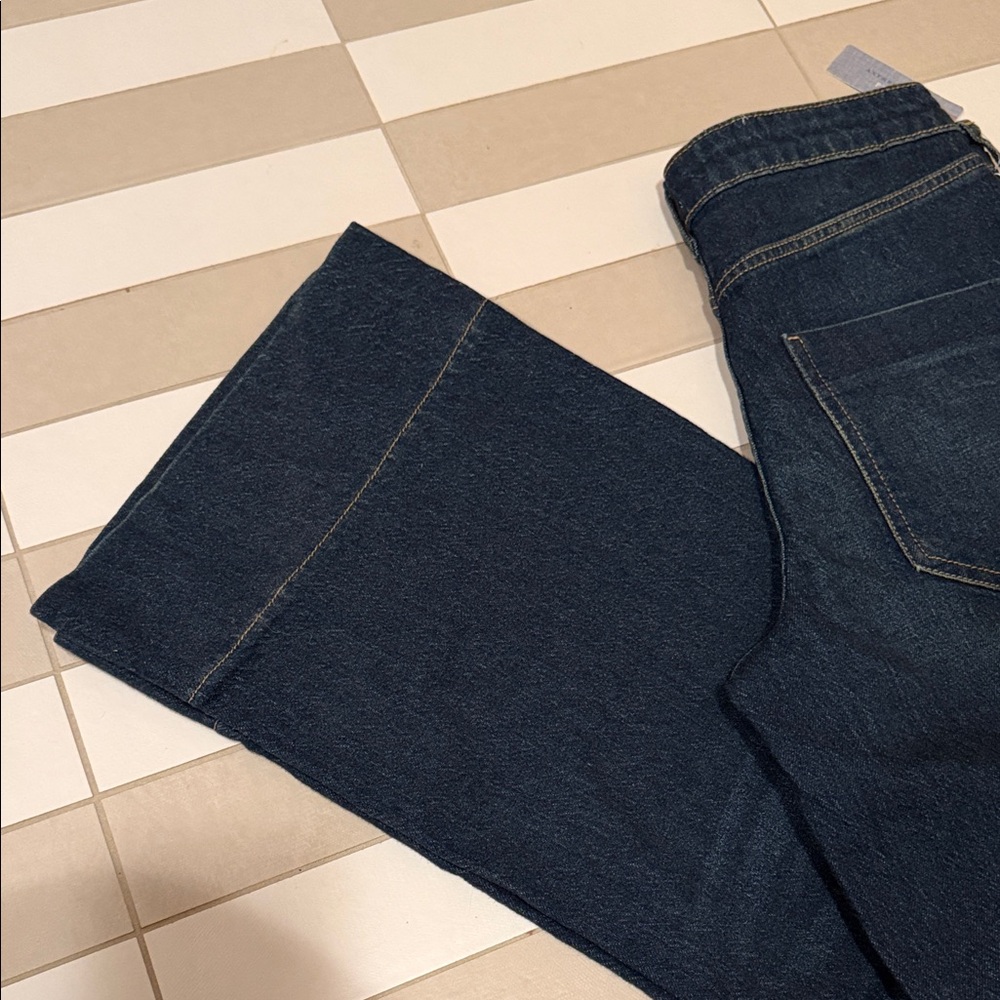 Anthropologie Pilcro Gilligan High rise Blue Jeans NWT size 27 petite large cuff - Picture 6 of 6